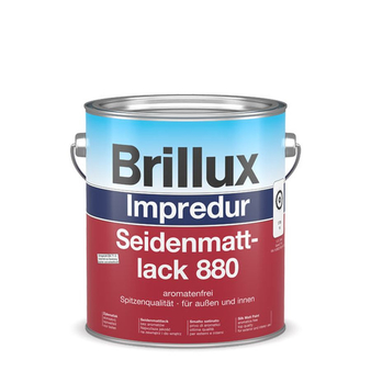 Brillux Impredur Seidenmattlack 880 / 3 Liter 9010 reinwei