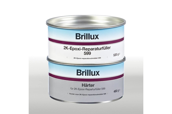Brillux 2K-Epoxi-Reparaturfller 599 incl. Hrter / 1 kg 0095 wei