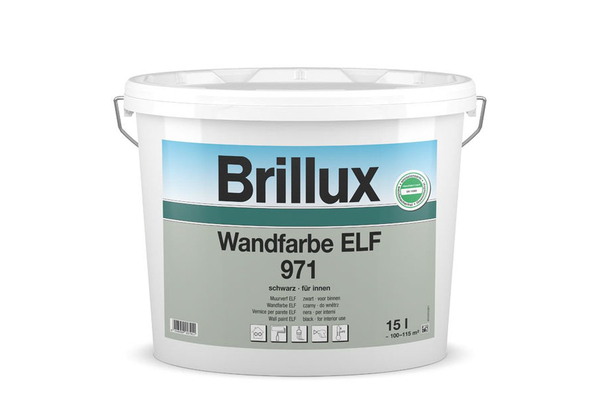 Brillux Wandfarbe ELF 971 / 15 Liter schwarz