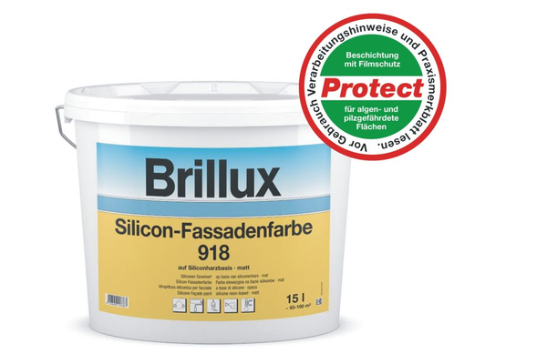 Brillux Silicon-Fassadenfarbe 918 / 15 Liter Protect 0095 wei