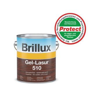Brillux Gel-Lasur 510 3 Liter Protect 9510 kalkwei