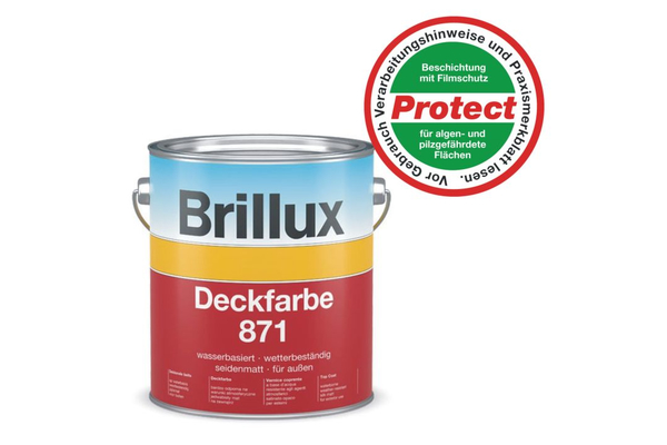 Brillux Deckfarbe 871 3 Liter Protect 8017 schokoladenbraun