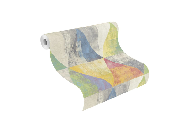 Vlies Tapete Rasch Hyde Park 410914 Dreieck vintage bunt