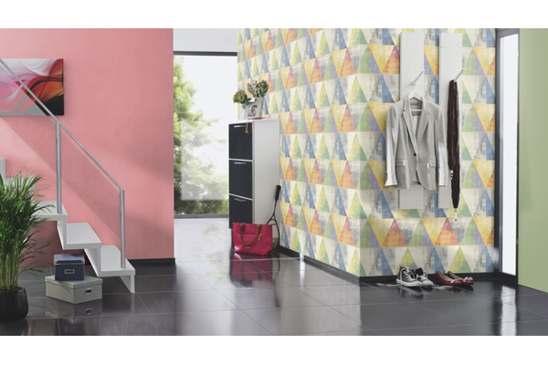 Vlies Tapete Rasch Hyde Park 410914 Dreieck vintage bunt