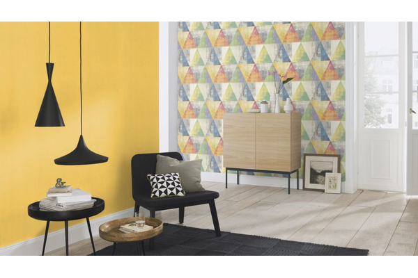 Vlies Tapete Rasch Hyde Park 410914 Dreieck vintage bunt