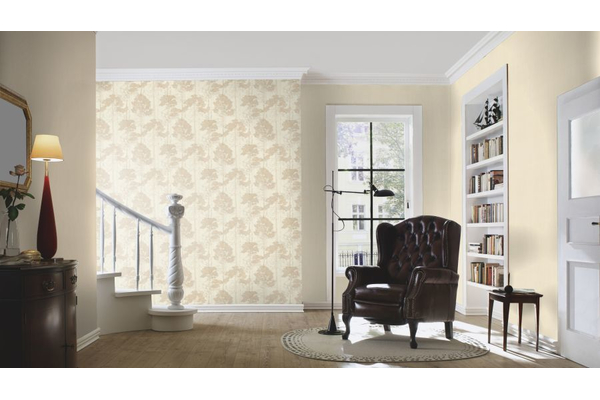 Vlies Tapete Rasch Hyde Park 411911 uni Struktur creme